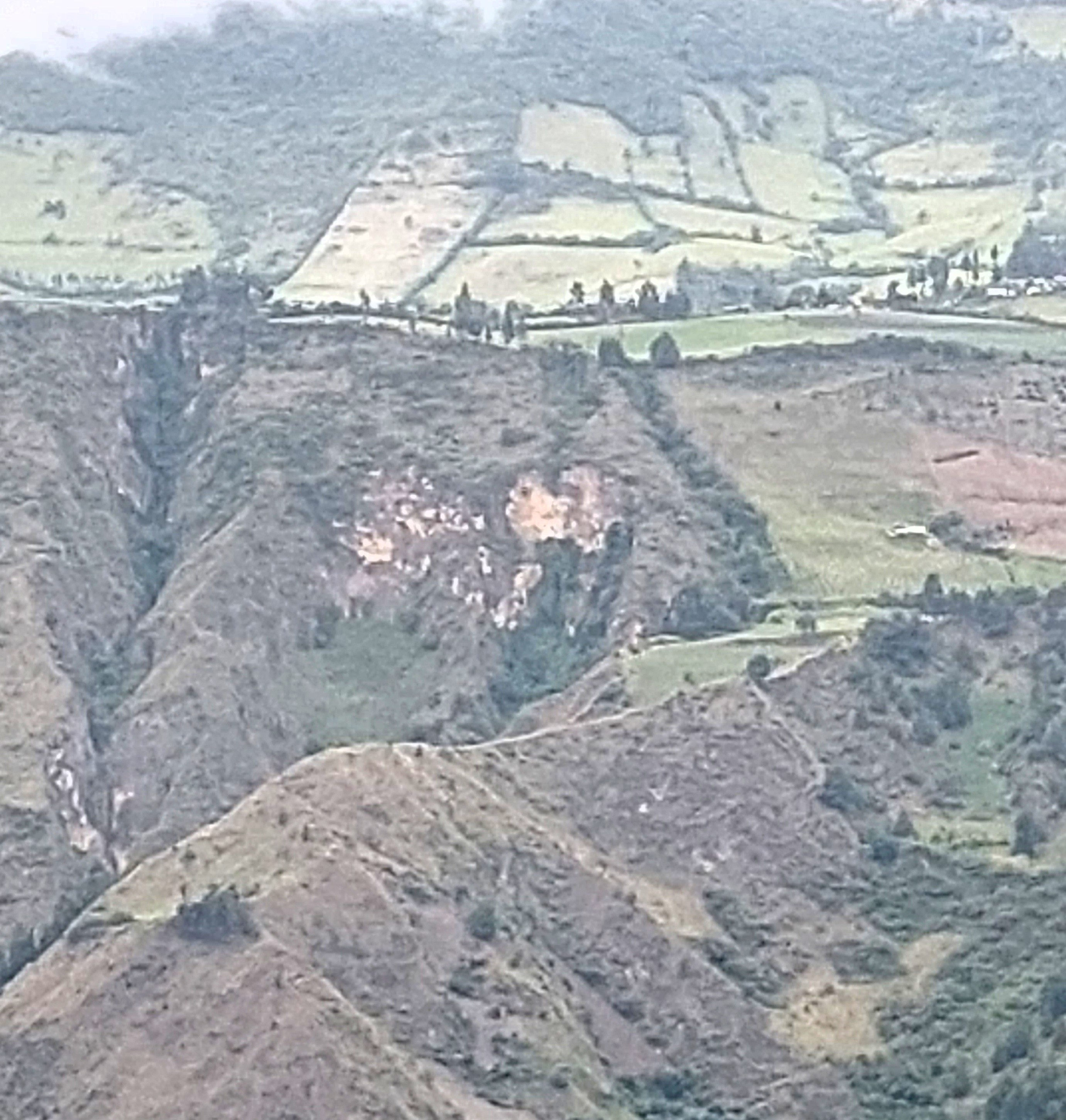 Ruta Pichincha - Pasto, paisaje en sector del valle Guaitara,